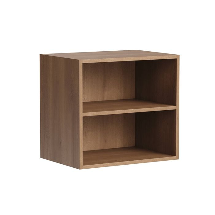 Kaboodle 200-299mm Cajun Oak Customisable Deep Med Wall Open Open Shelf