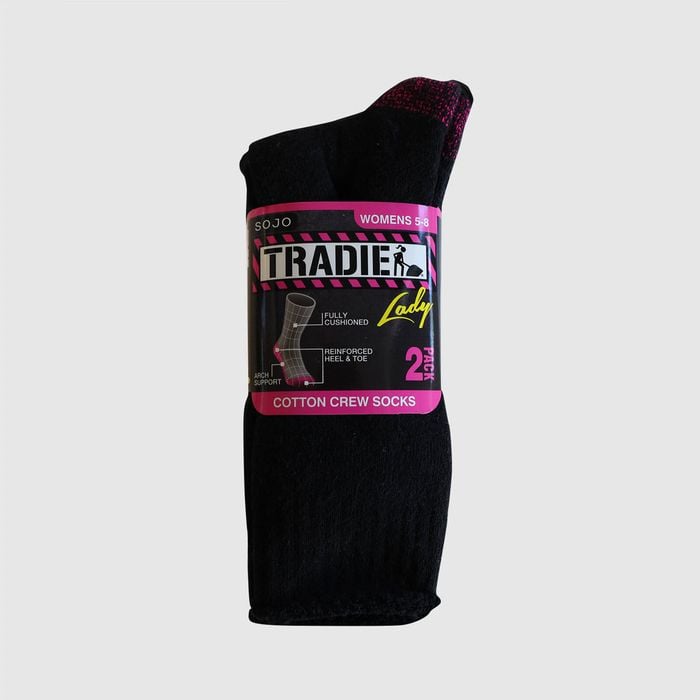 Tradie Size 5-8 Black Womens Socks L22223SJ - 2 Pack