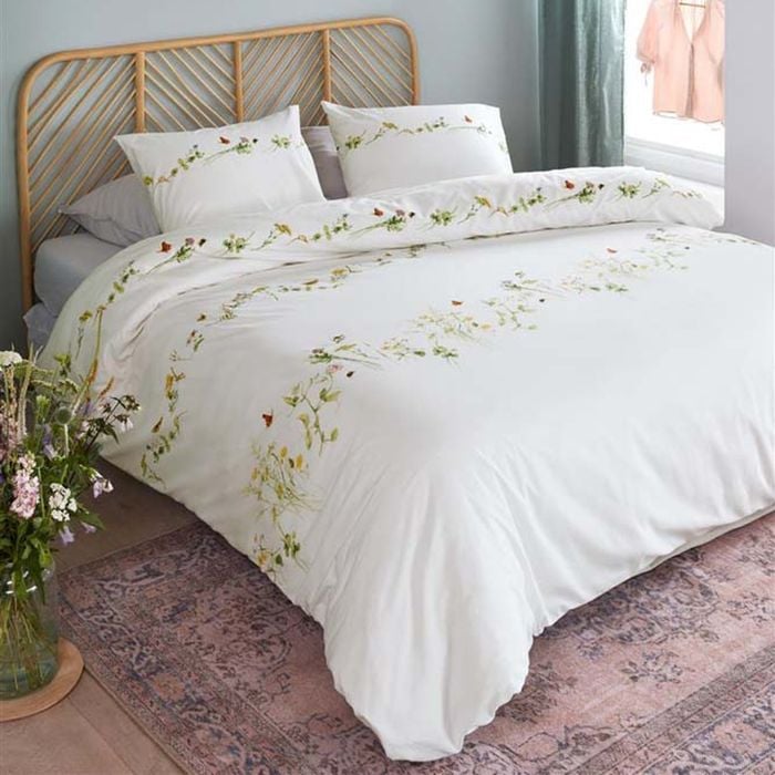 Bedding House Queen White Pasture Multi Cotton Quilt Cover Set