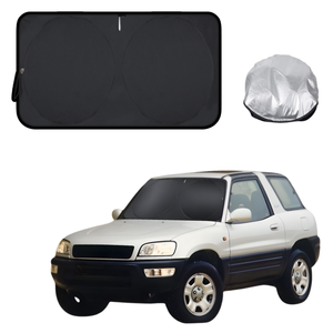 Front Windscreen Sun Shade for Toyota RAV4 1994 - 2000 2-Door (XA10) - Standard 150 x 85 cm - Black