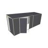 Build-a-Shed 1.5 x 5.2 x 2m Double Hinged Side Door Skillion Shed - Grey