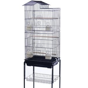 Yes4pets 158cm Large Bird Cage Pet Parrot Aviary Budgie Perch Rolling Stand Castor Wheel