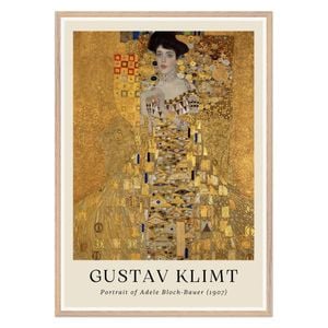 Galrie Gustav Klimt's Portrait of Adele Bloch-Bauer - Iconic Art Nouveau Masterpiece, Wood Frame, A1 60 x 84cm (23 x 33inch)