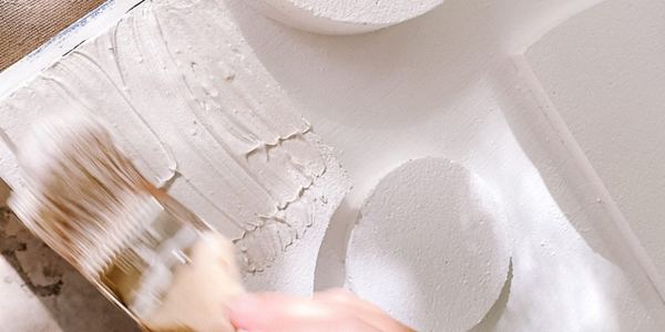 Painting foam and art canvas white