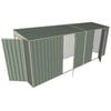 Build-A-Shed 1.2 x 5.2 x 2.0m Tunnel Shed Tunnel Hinged Door with 2 Hinged Side Doors - Green