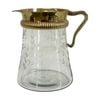 SS Collective Etched Floral Glass Water Jug/Pitcher Clear & Gold
