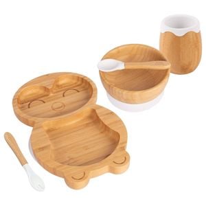 Tiny Dining 5pc Bamboo Penguin Baby Weaning Set