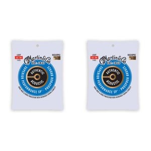 2x 3PK Martin Guitar MA540PK3 Authentic Strings 92/8 Phosphor Bronze Light