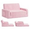 Advwin 3-in-1 Kids Loveseat Sofa Toddler Couch Chair & Lounger Pink