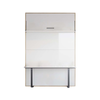 EzSpace Queen Size White NOBU Wallbed Vertical with Desk and Shelf
