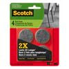 Scotch® 38.1mm Heavy Duty Felt Pads - 4 Pack
