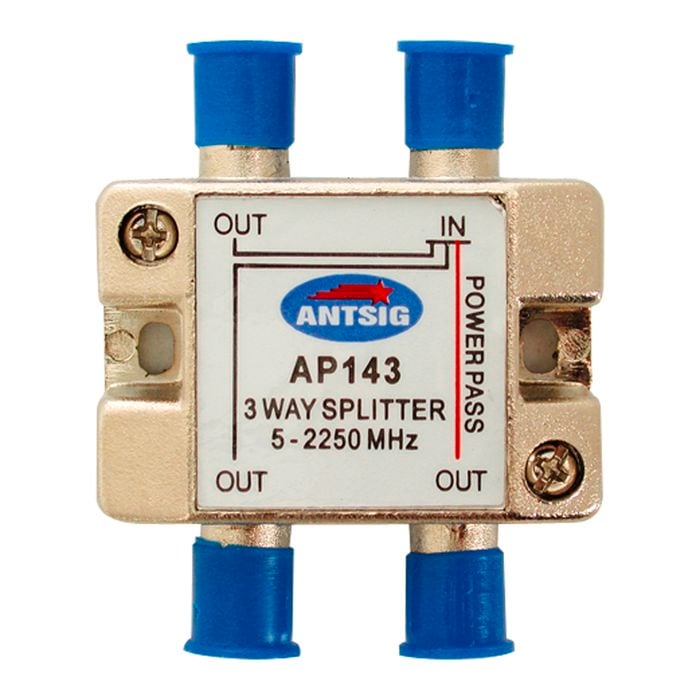 Antisig F-Connector Splitter - 3 Way