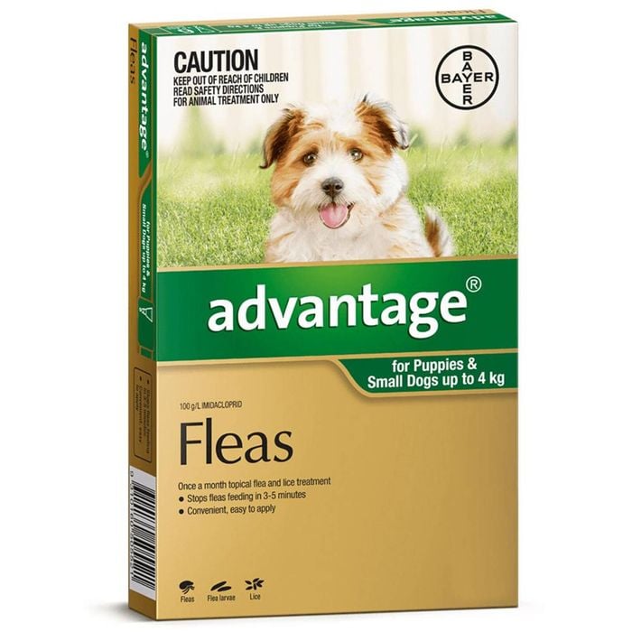 Advantage Flea Treatment For Dogs 0-4kg Green 1 Pack
