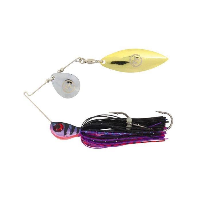 TT Lures 1/4oz Vortex+ Spinnerbait Fishing Lure - PURPLE NIGHTMARE