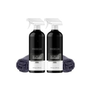 Forge Premium 473ml Screen Cleaner Spray Kit 2 Pack with Microfibre Pad