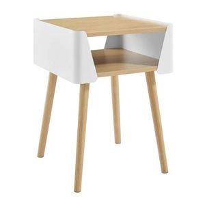 Sheena Side Table Bedside Shelf Square White