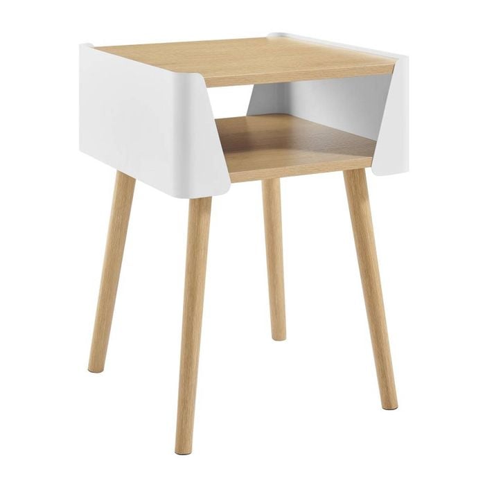 Sheena Side Table Bedside Shelf Square White