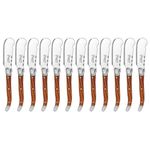 12pc Laguiole Silhouette 15.5cm Stainless Steel Pate Knife - Wooden