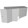 Build-a-Shed 0.8 x 4.5 x 2m Skillion Single Hinged Door Shed with Double Hinged Side Doors - Zinc