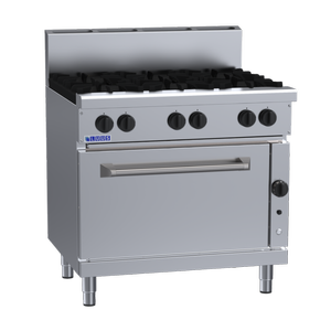 Luus RF-6B 900mm Commercial 6-Burner Range with Convection Oven RF-6B-LPG