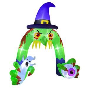 Lifebay Halloween Inflatable Giant Witch Arch with LED Lights
