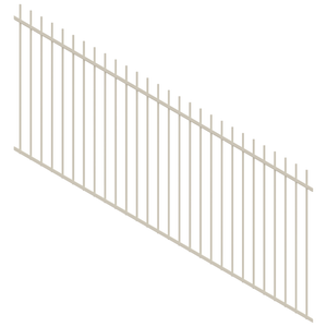 ProtectorAl 1201 - 2400 x 1200mm Surfmist Raked 16-30º Picket Top Pool Fence Panel