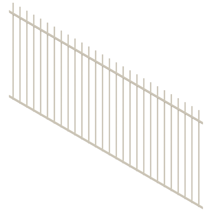 ProtectorAl 1201 - 2400 x 1200mm Surfmist Raked 16-30º Picket Top Pool Fence Panel