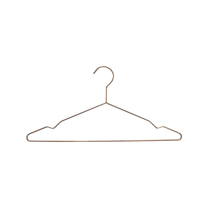 Practa Copper Metal Clothes Hangers - 10 Pack 