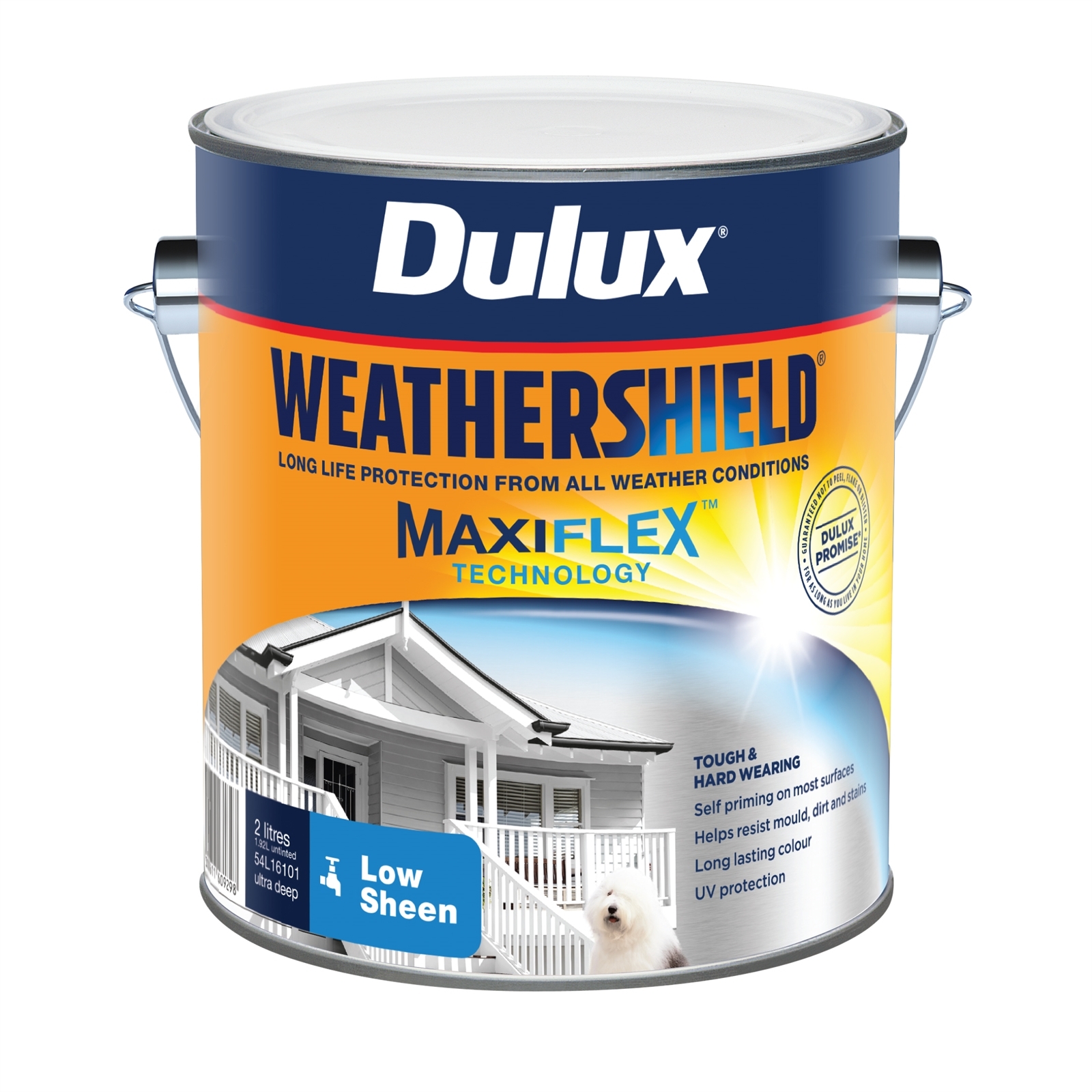 Dulux 2L Ultra Deep Low Sheen Weathershield Exterior Paint - Bunnings ...