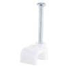 DETA 7mm White Flat Cable Clips - 100 Pack