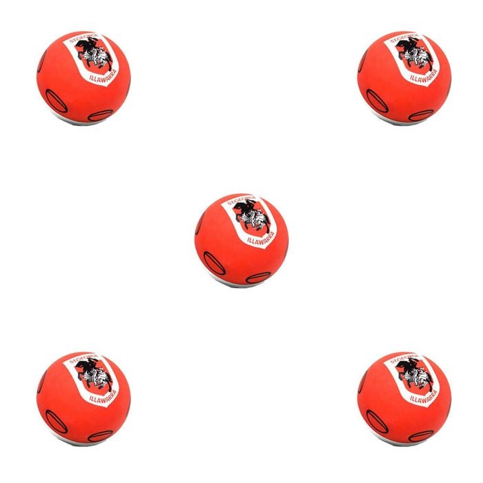 5PK NRL St George Illawarra Dragons NRL Super-High Bounce Ball 60mm - Orange