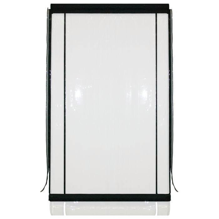 Bistro Blinds 90 x 240cm 0.75mm Clear With Black Trim PVC Outdoor Bistro Blind