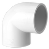 Holman 80mm 90° White PVC Elbow