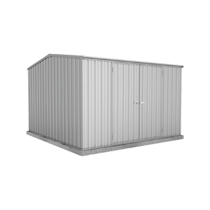 Absco Sheds 3.00 x 3.00 x 2.06m Premier Double Door Garden Shed - Zincalume