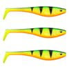 3x Rapala Soft Peto 22cm Paddle Tail Shad Lures - Firetiger