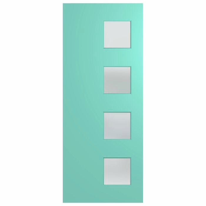 Hume 2340 x 1200 x 40mm Entrance Door Newington Translucent Glass XN7