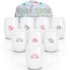 Rowdy Crowd Wine White Tumblers 425ml By The Sea Set of 8 - Unbreakable Tritan Plastic Dishwasher Safe