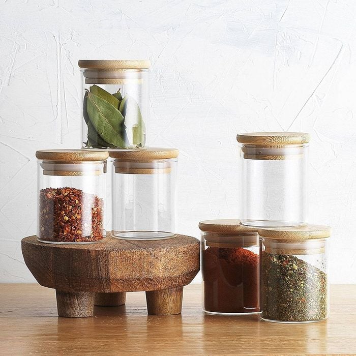 Ecology Pantry Round Glass Spice Jar Set of Bunnings Australia