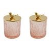 2PK LVD Glass Trinket Box Storage Decor Round 13cm - Bird Oasis