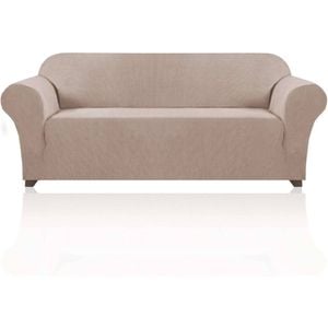 Smarcute 3 Seater High Stretch Jacquqard Textured Sofa Cover Sand