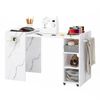 Advwin Computer Desk Folding Sewing Table White