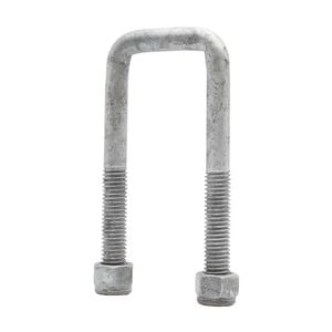 Sunrise U-bolts With Nyloc Nut 1/2" Galvanised - 40mm Square, 115mm - Ub40s115g