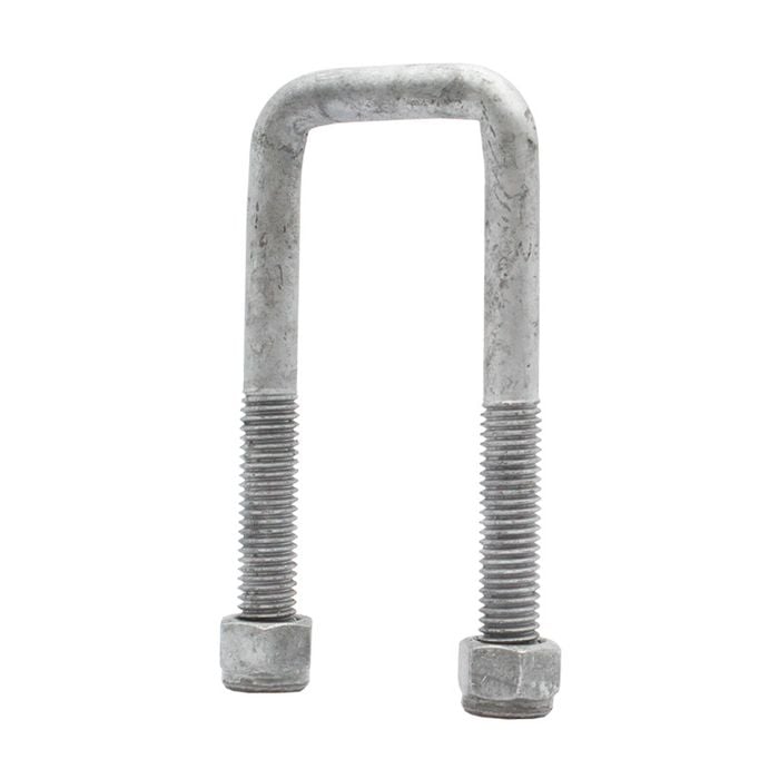 Sunrise U-bolts With Nyloc Nut 1/2" Galvanised - 40mm Square, 115mm - Ub40s115g