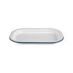 Urban Style Enamelware 21cm Porcelain w/ Blue Rim Tray - White