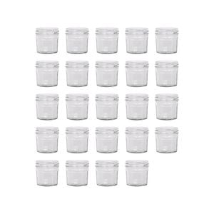 Argon Tableware 90ml Glass Jam Jars With No Lids - Set Of 24 Empty Screw Top Kitchen Storage Preserving Jar