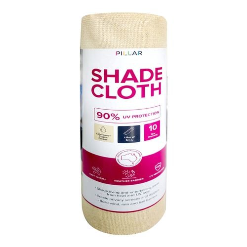 Pillar 1.83 x 5m Cream 90 Shade Cloth Bunnings Australia