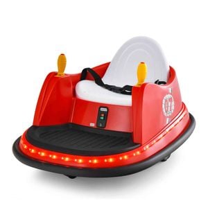 Costway 12v Kid Ride On Car Electric Bumper Car Race Vehicle Toy Gift Red