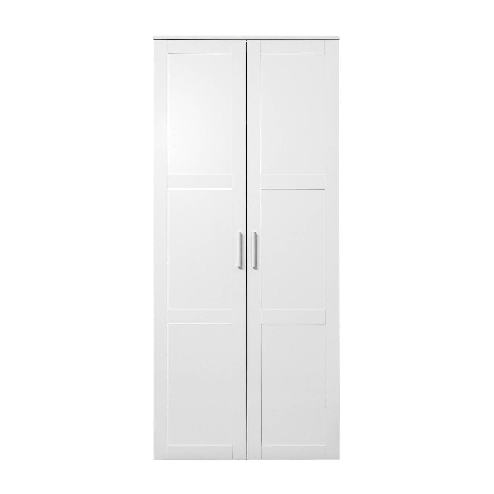 European Cabinetry White VJ Square Black Handles Stockholm Storage Cupboard thumbnail 2