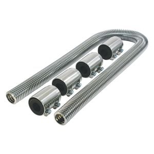 Cal Custom Radiator Hose Flexikool Kit 1" O.d Chrome Stainless Steel 44"