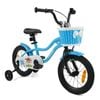 Costway 35cm Kid Bike Dual Brake Ride On Training Wheels Adjustable Blue